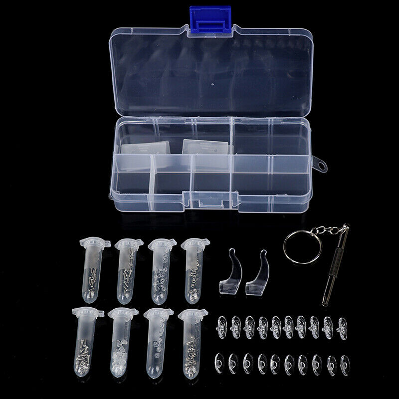 Eyeglass Sun Glasses Screw Nut Nose Pad Optical Repair Tool Assorted KitM Rf