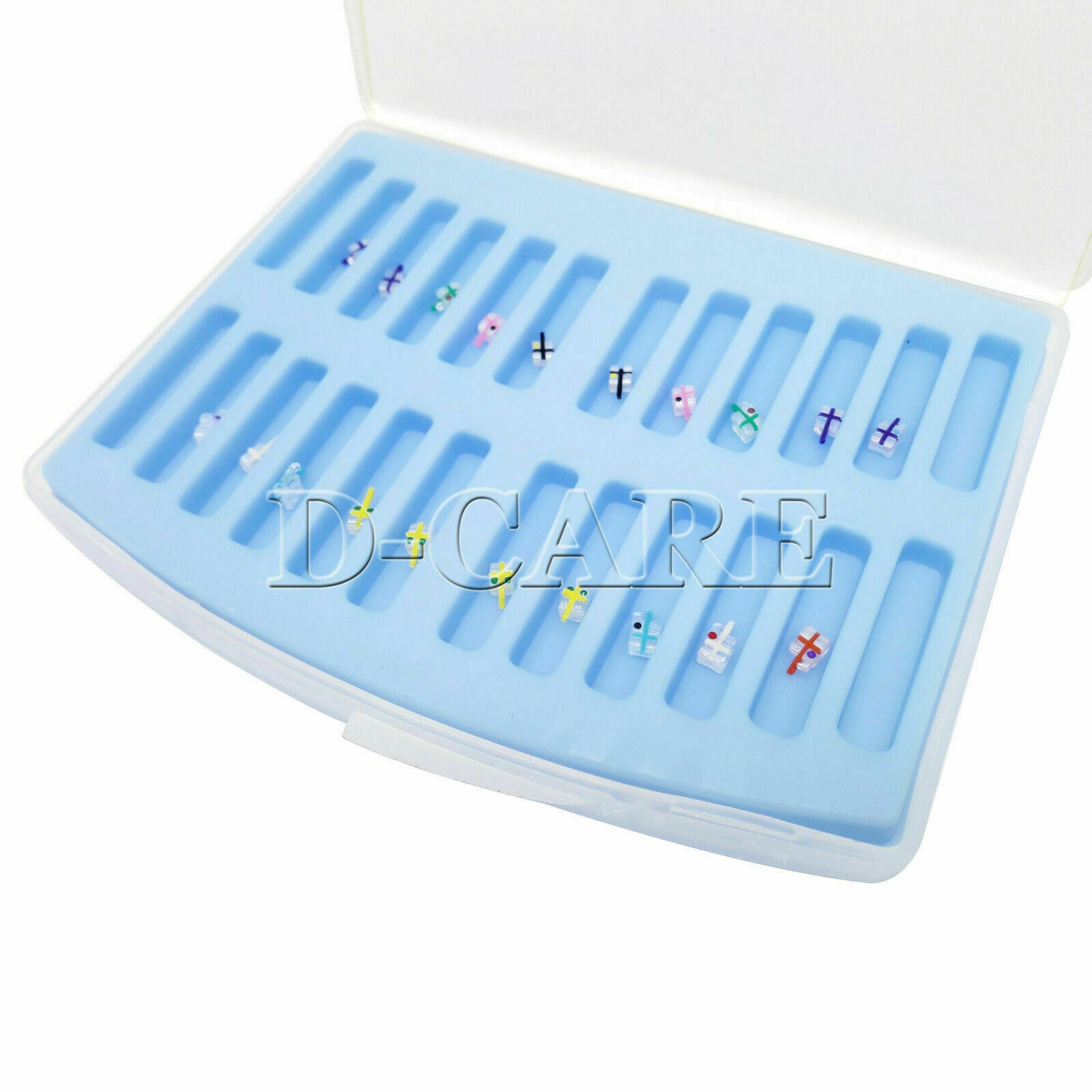 Dental Crystal Sapphire Orthodontic Brackets MBT .022 345Hooks Positioning DC