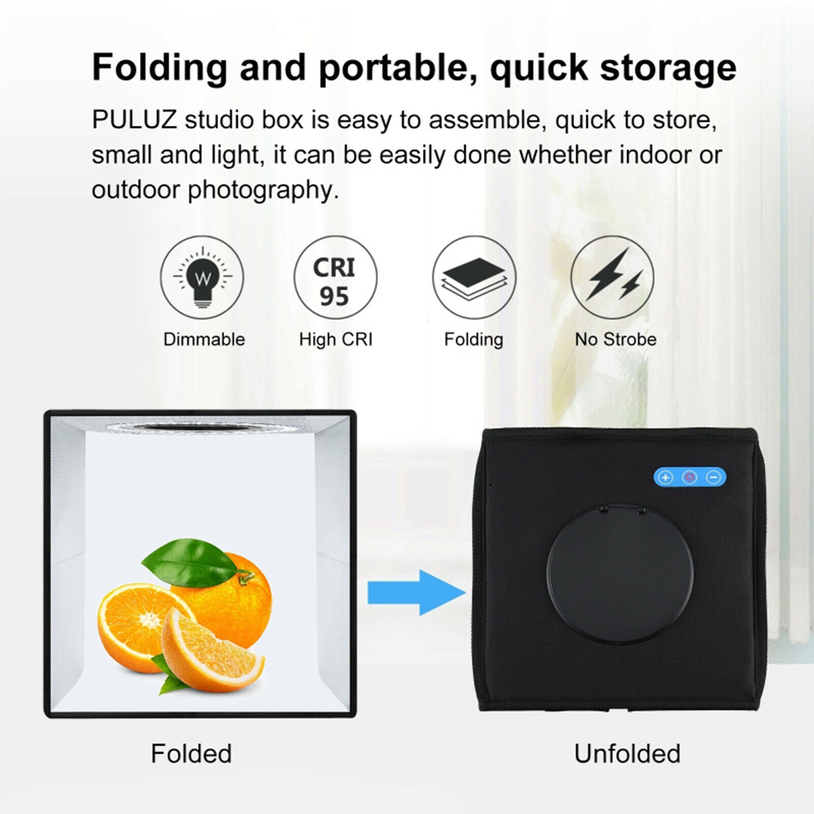 Bright 25cm Folding Photography Light Tent Set with 6 Backdrops Foldable