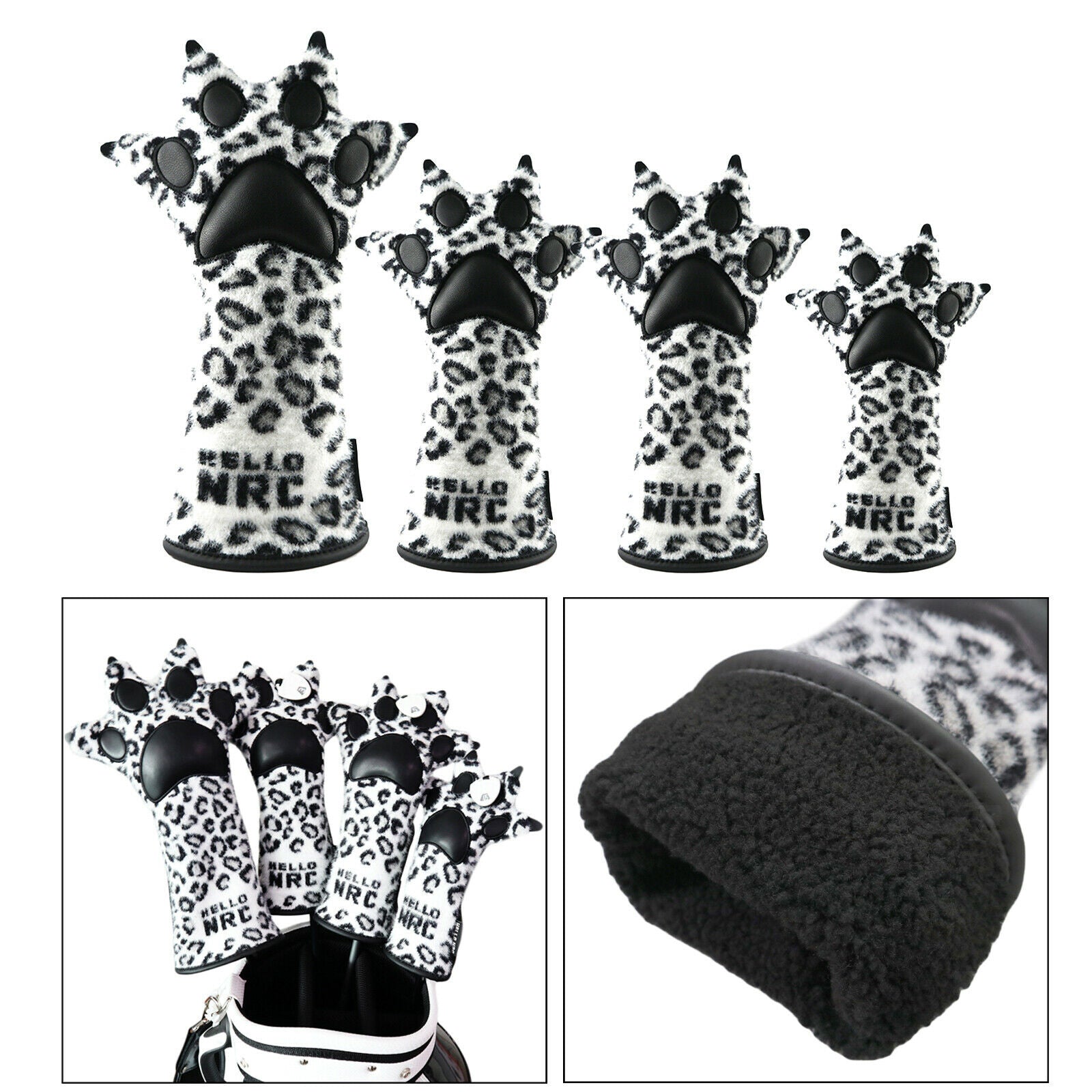 4 Pieces Golf Wood Head Cover Drivers Headcover Women Golfer Gift Utility