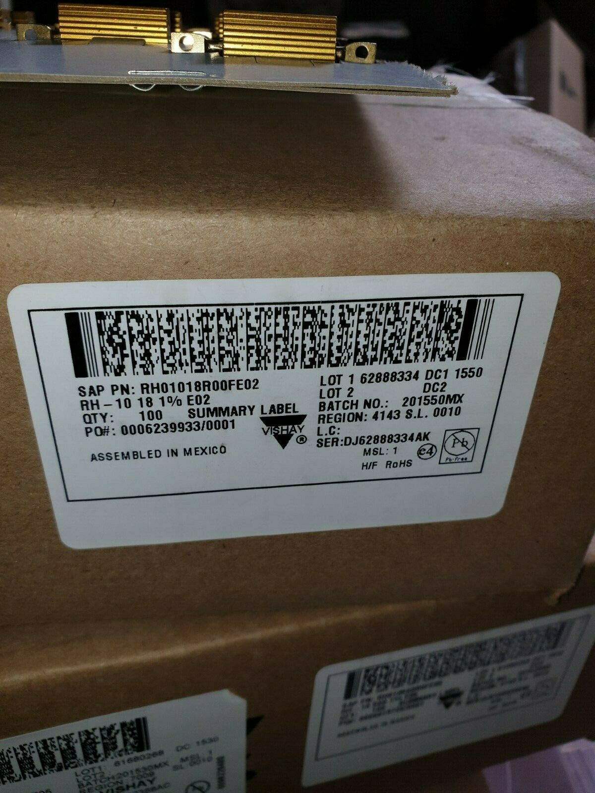 4pcs NEW VISHAY DALE RH-10 10W 18R 10 Watts 1% HI END Resistors for Audio!