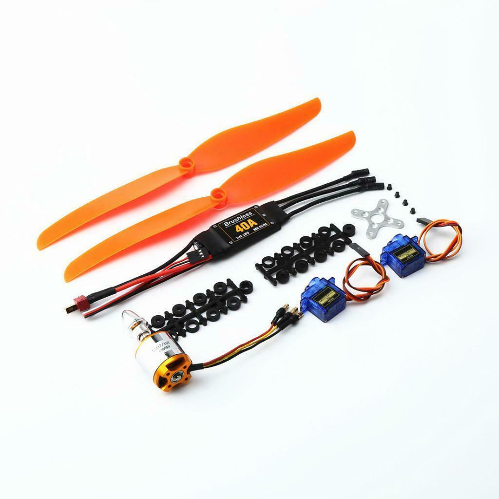 RC KV1100 Brushless Motor + 40A ESC + Propeller + 9G Servo Kits For RC AircraftS
