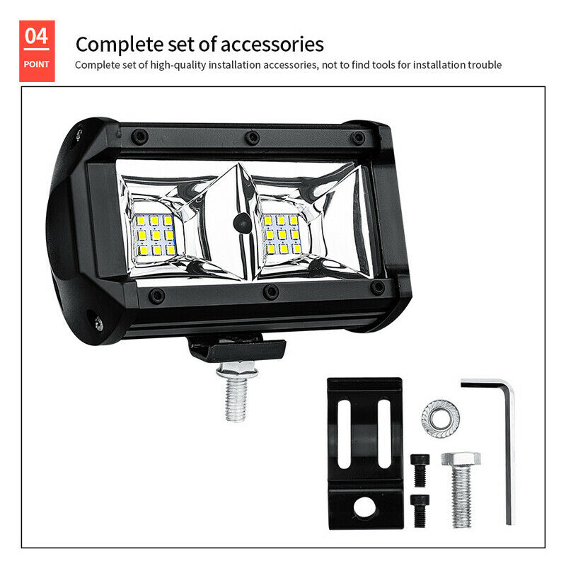 1PCS 9-30V 5" 54W Work Spot Light 6500K Car Fog Lamp IP67 for Truck Off-road SUV