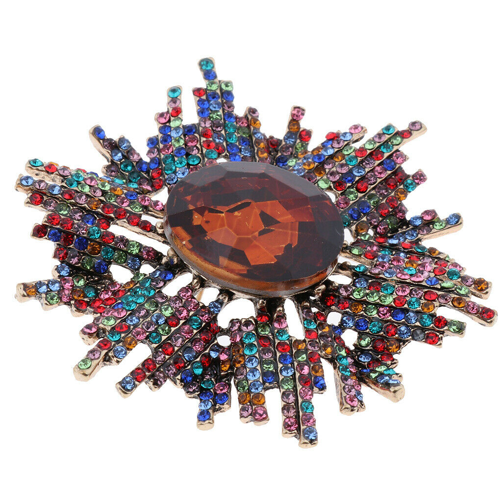 Unisex Rhinestone Full Rhinestone Brooch Pin Clothing Accessories Multicolor
