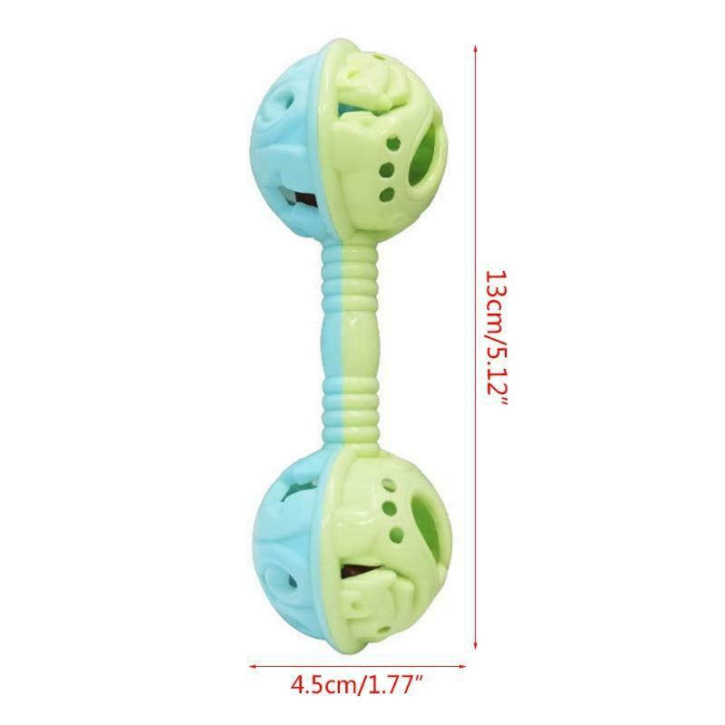 3 Pcs Double Head Baby Rattles Hands Shake Bell Toys Double-headed Rattle Shaker