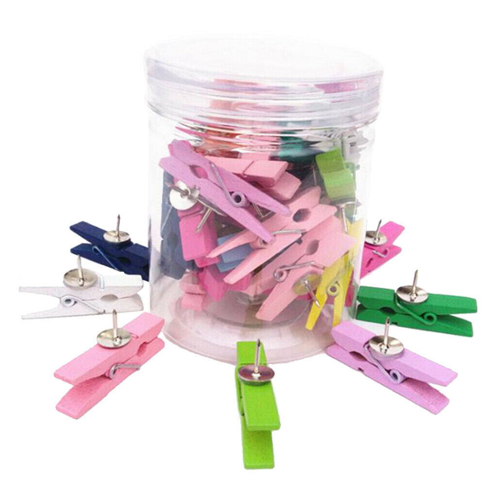 Multicolor Wooden Clips 100 Pieces