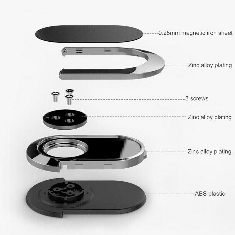 Magnetic Finger Ring Holder 360 Rotating Bracket Stand 90 Folding For Phon Lt