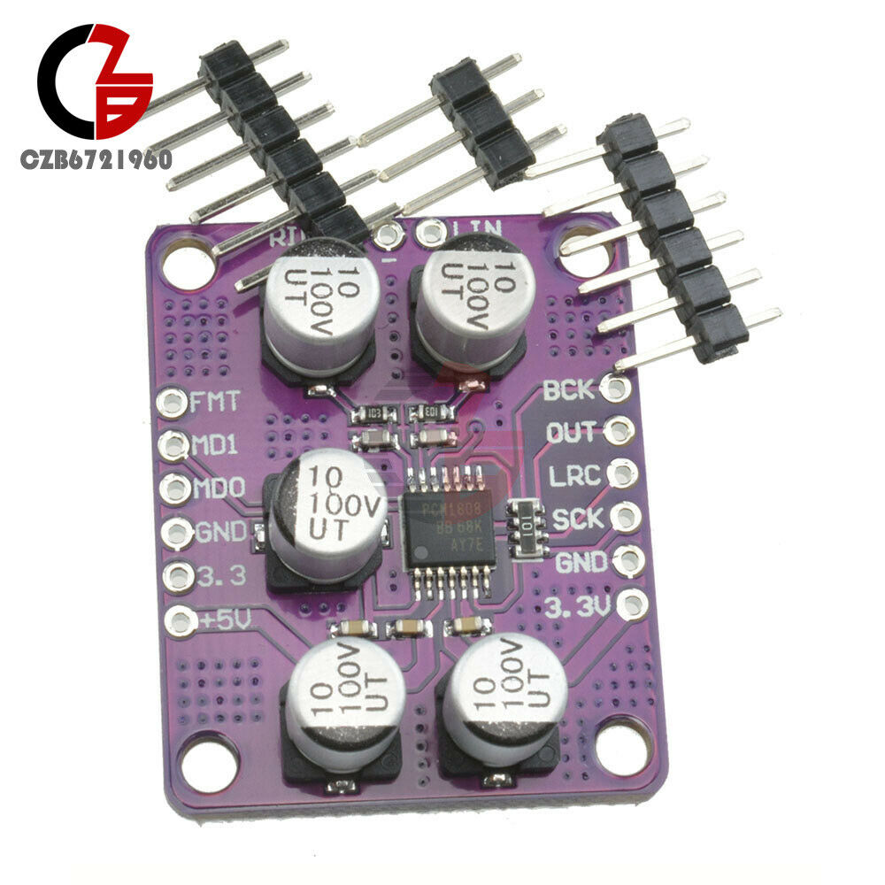 Audio Amplifier PCM1808 Stereo ADC Single Ended Analog Input Decoder Board 24bit