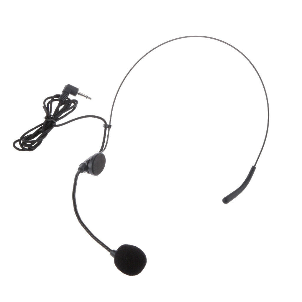 Back Electret Unidirectional Headworn Microphone with Bending Type Plug
