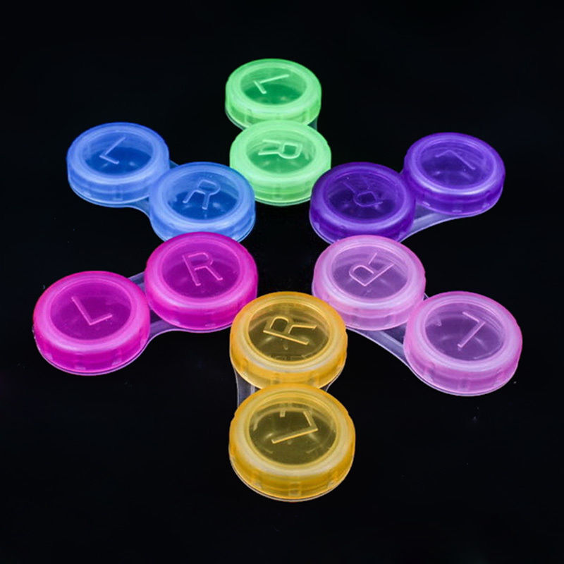 Mini 4PCS Lens Travel Holder Storage Portable Plastic Contact Soaking Box Case