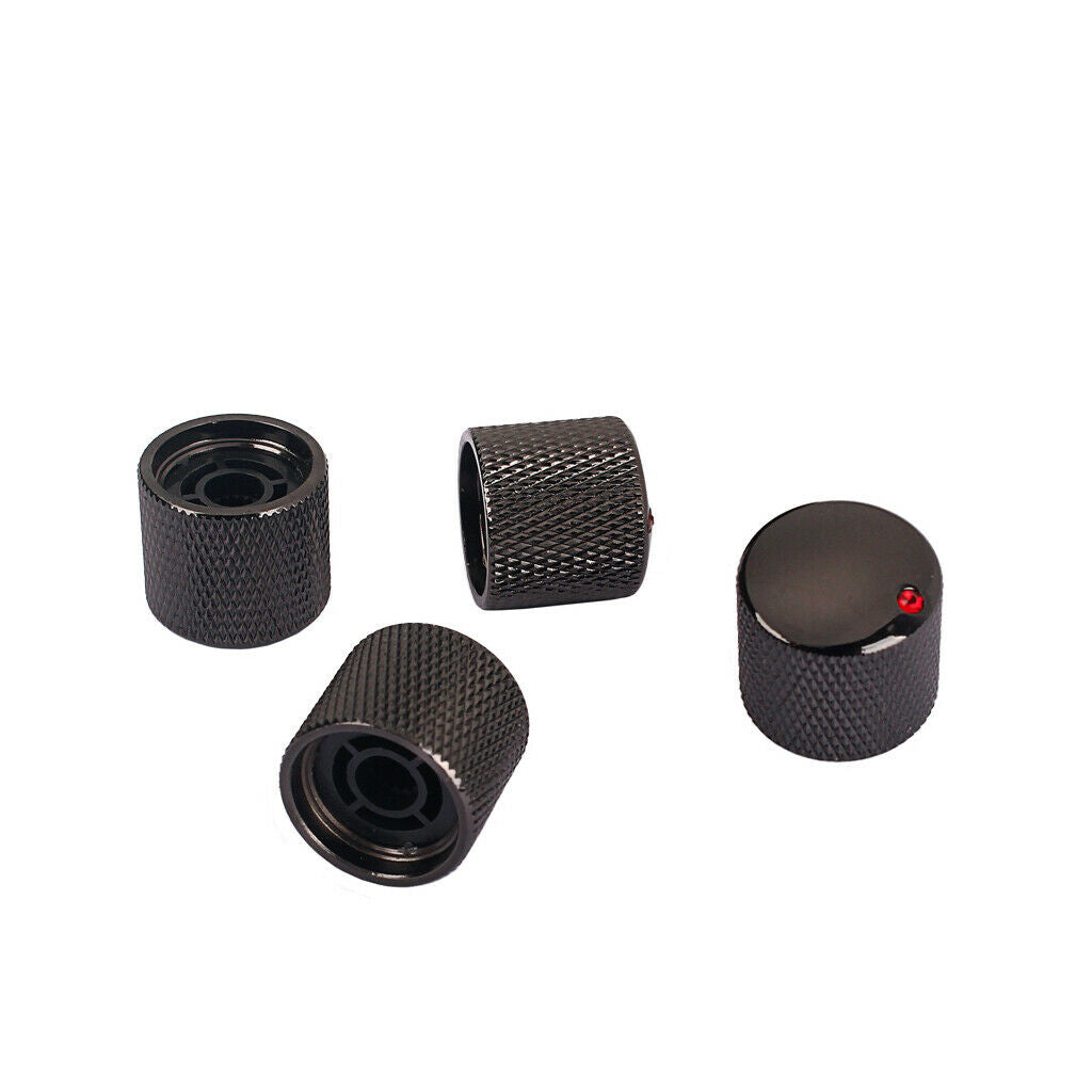 Pack of 4 Black Volume Tone Control Knobs for Electric Guitar/Mandolin
