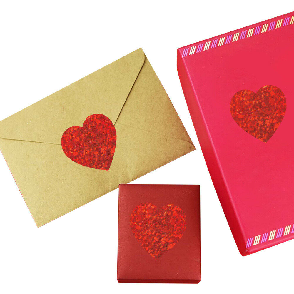 500Pcs Valentine's Day Love Stickers Roll Seal Label Gift Packing Tags Party Art