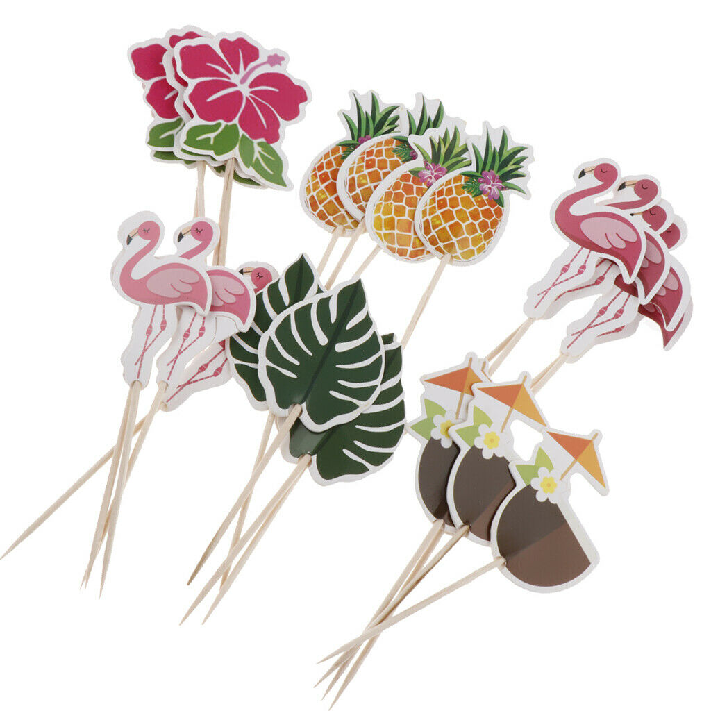 Set of 24 paper picks topper attachment plugs toothpicks with style
