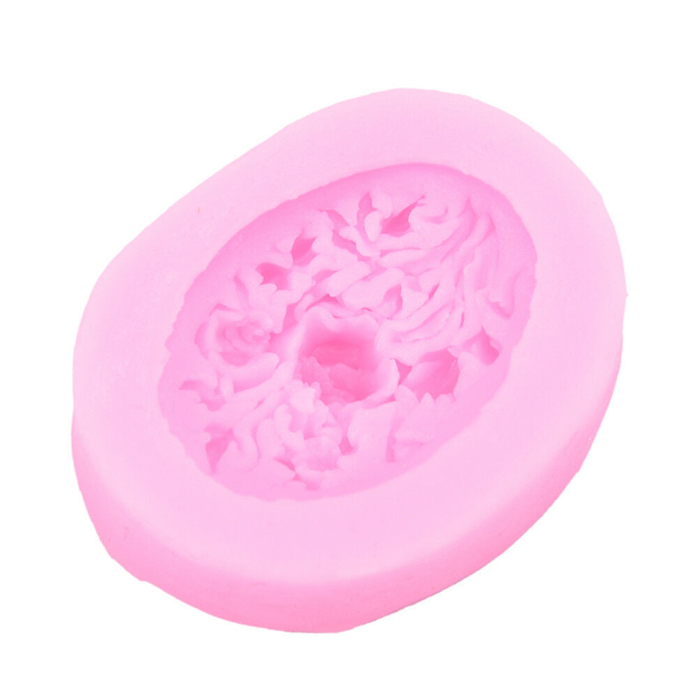 Flower Peony Candle Moulds Suga rcraft Cake Decorating Fondant Chocolate M.l8