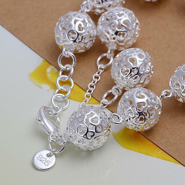 beautiful Fashion 925silver cute pretty women bracelet wedding jewelry  ball H88