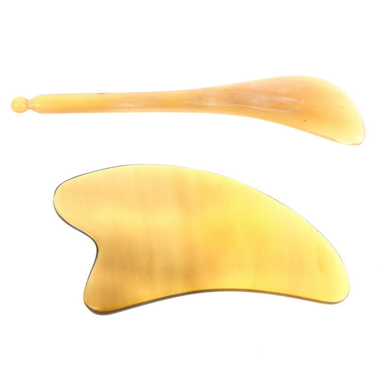 Natural Gua Sha Scraper Tendon Stick Facial Massage Relax Eye Face MassagerFCA