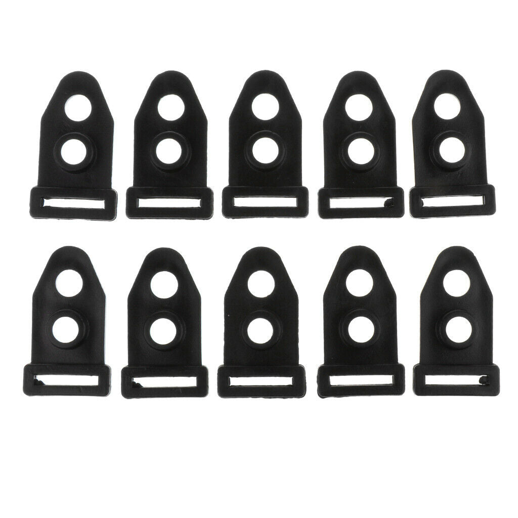 10pcs High-strength Tent Clip Camping Tent Feet Clamp for Outdoor Black 4cm