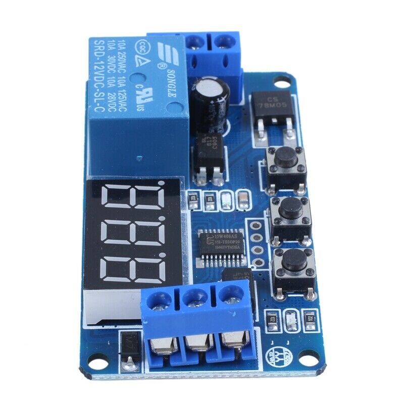 Automation DC 12V LED Display Digital Delay Timer Control Switch Relay Module O3