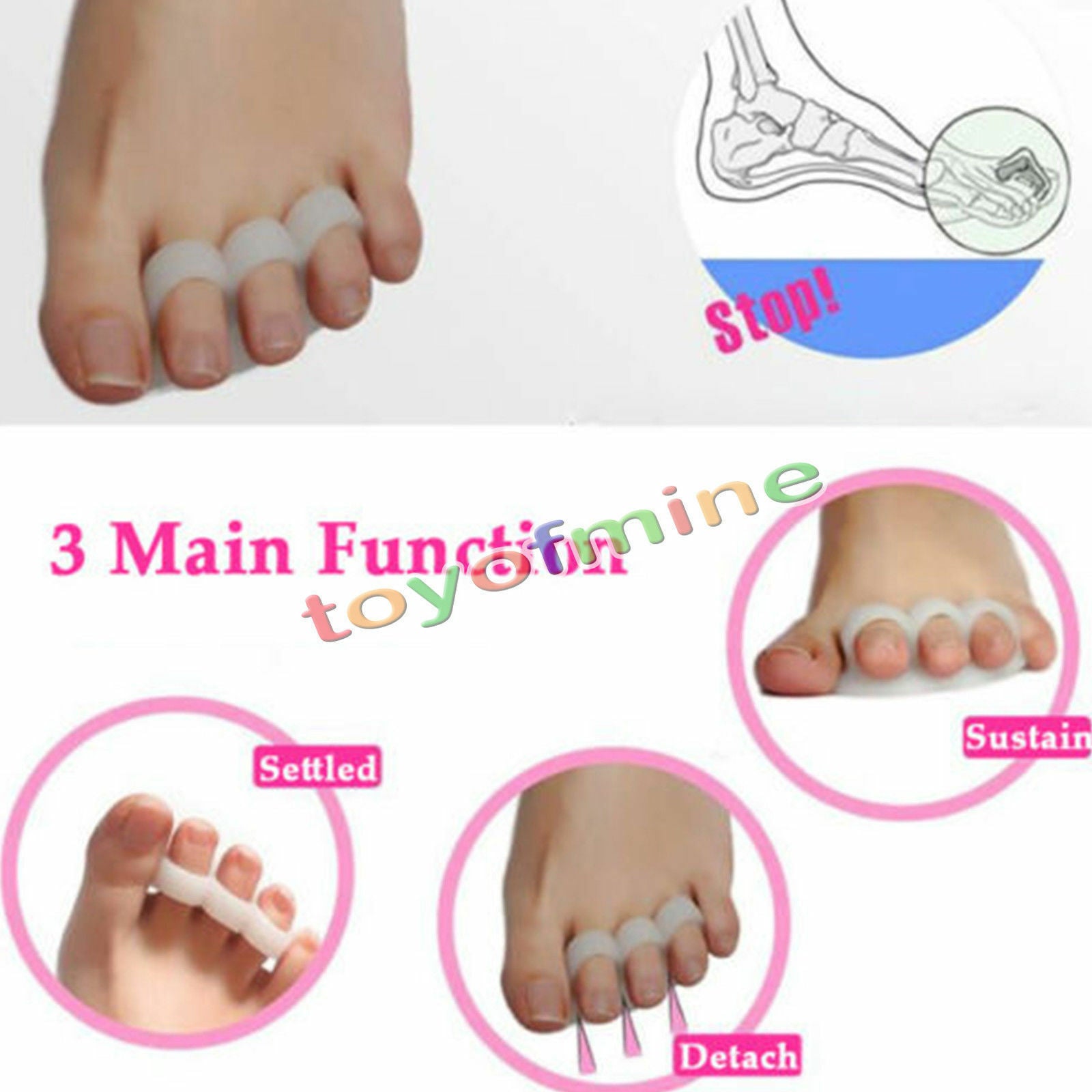 Paire Gel Souple SÃ©parateur Marteau Orteil Griffe Maillet Lisseur Pieds Pain