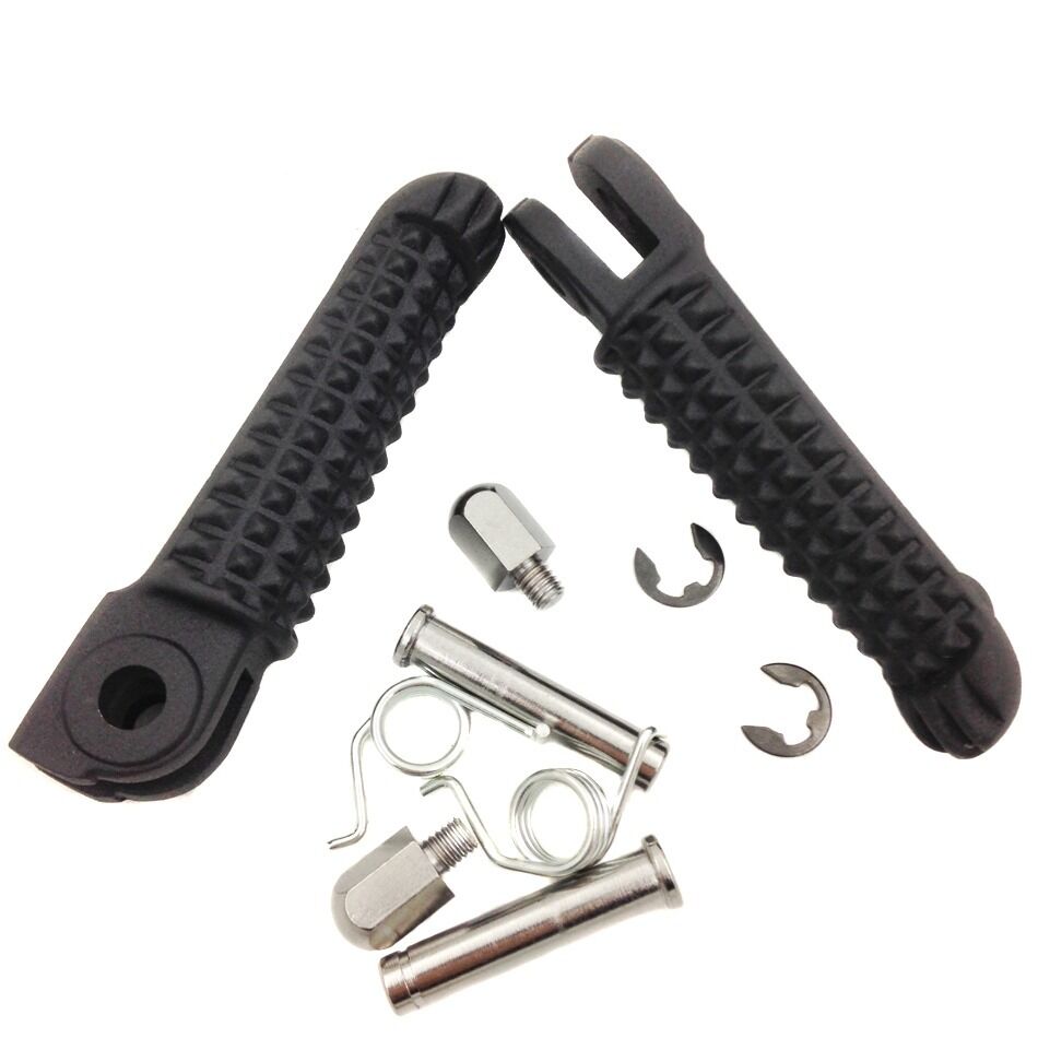 Black Front Foot Pegs Footrest For Yamaha YZF-R1 98- 11 YZF-R6  99-12