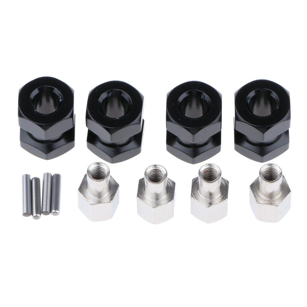 12mm Hex Hub 15-25mm Extension Adapter Combiner for RC Crawler Black