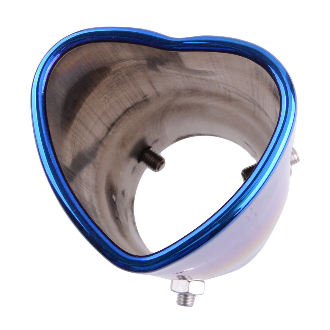Universal Metal 63mm Heart Shaped Tip Tail Exhaust Pipe Muffler Tips Fit For Car
