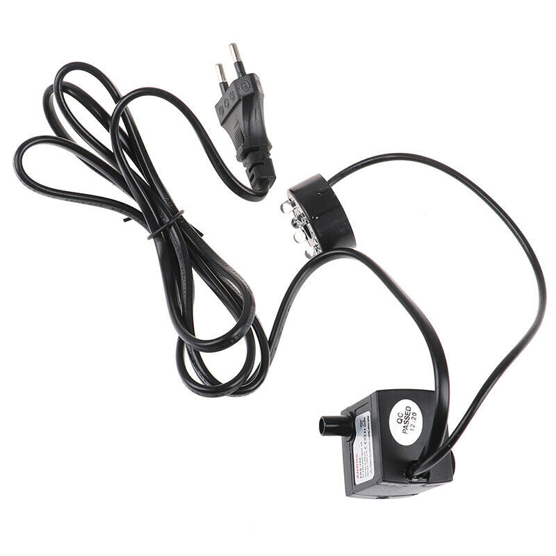 AC 220V 3W Submersible Water Pump LED Aquarium Fountain Fish Pond Tank EU P Ad