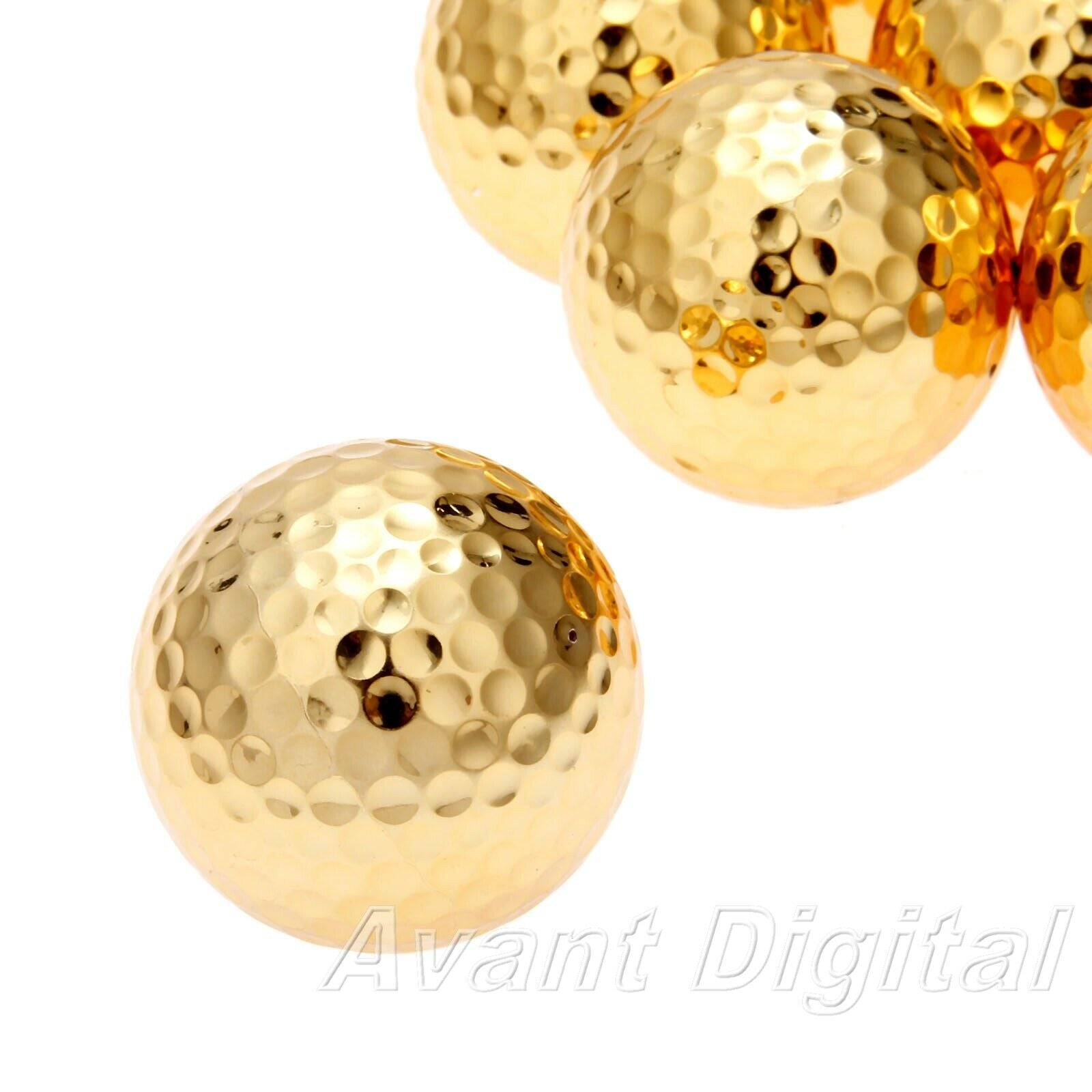 Unique Golden Golf Balls Essential Golf Play Ball Collect Ball 1.68inch 6Pcs/Kit