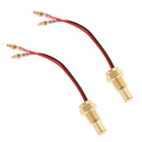 2 Pcs Vehicle SUV Water Temperature Gauge 10mm Head   1/8 Threaded Sensor -
