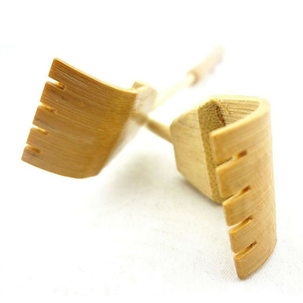 Wooden Bamboo Telescopic Back Scratcher Extendable Back Itching Self Massager C