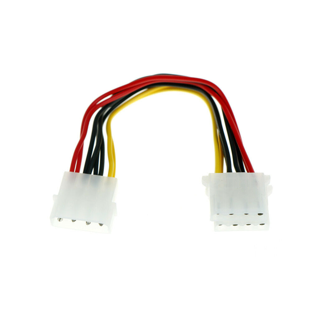 2pcs 4 Pin Male to 2 port IDE Female Power Supply Splitter Adapter Cable .l8