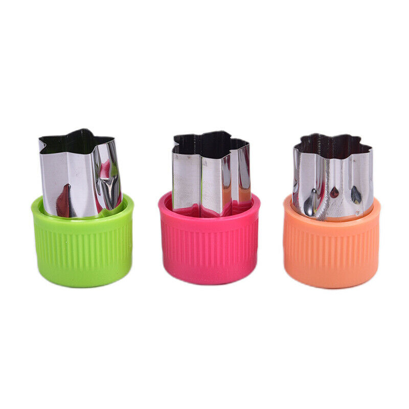 3pcs/Set Stainless Steel Cookie Mold Vegetable Fruit Shape Cutters Kitche.l8