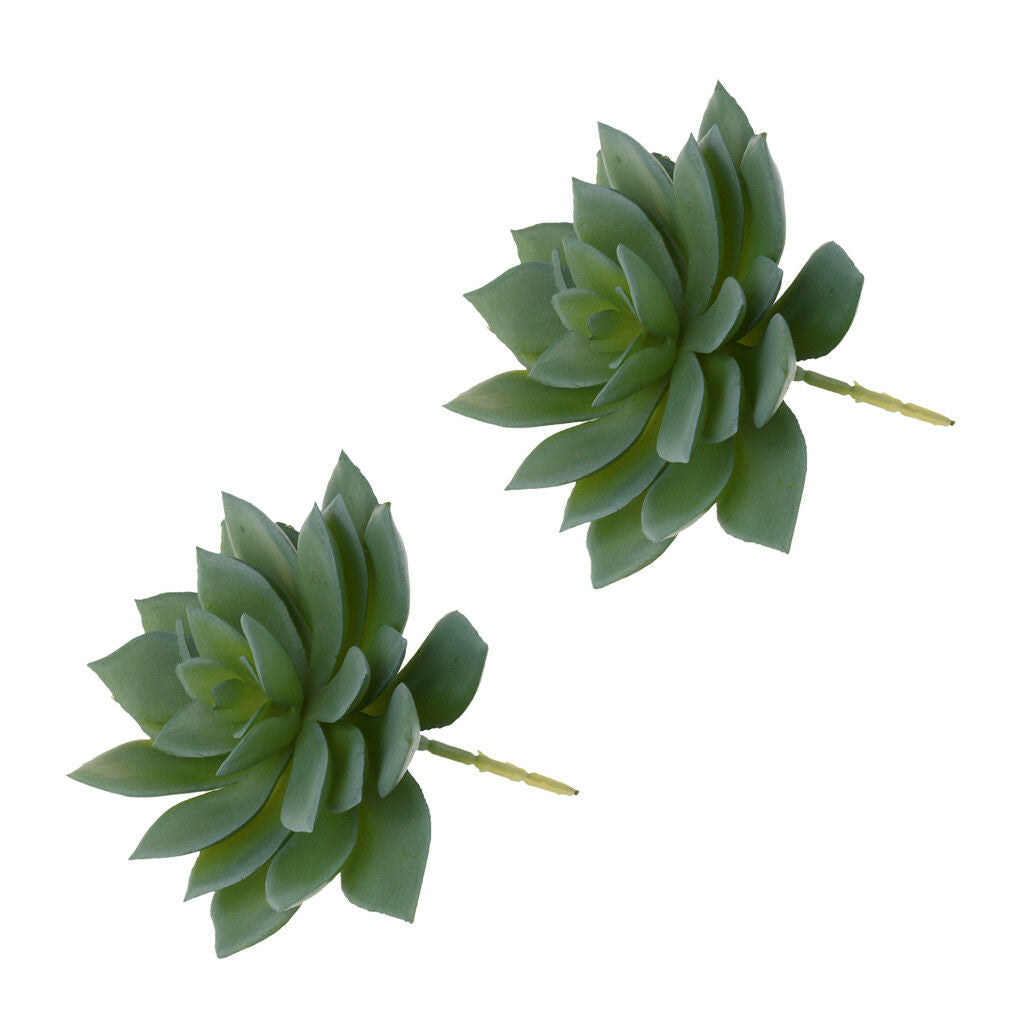 2pcs Artificial Flowers Lifelike Succulent Plants Real Touch Echeveria Lotus