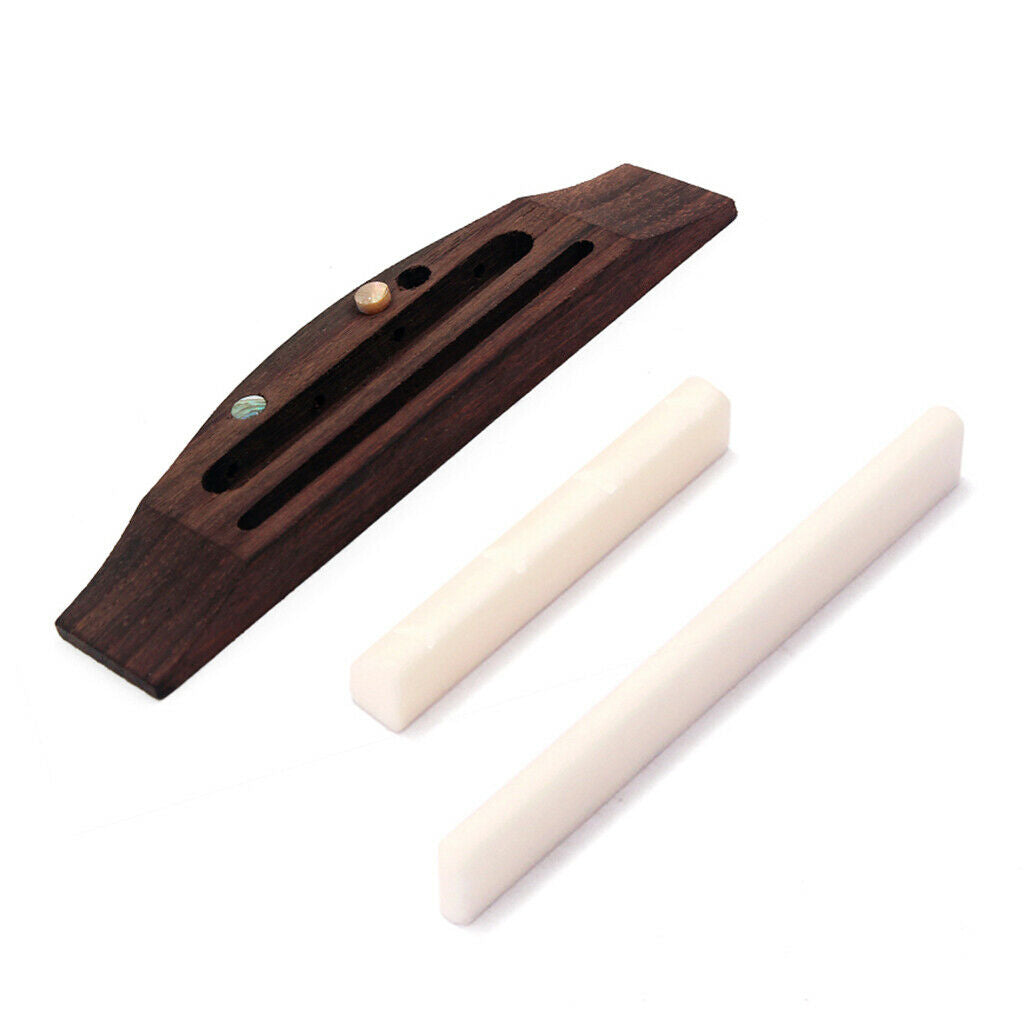 4 String Guitar Ukulele Bridge Slotted Saddle Nut String Instrument Parts