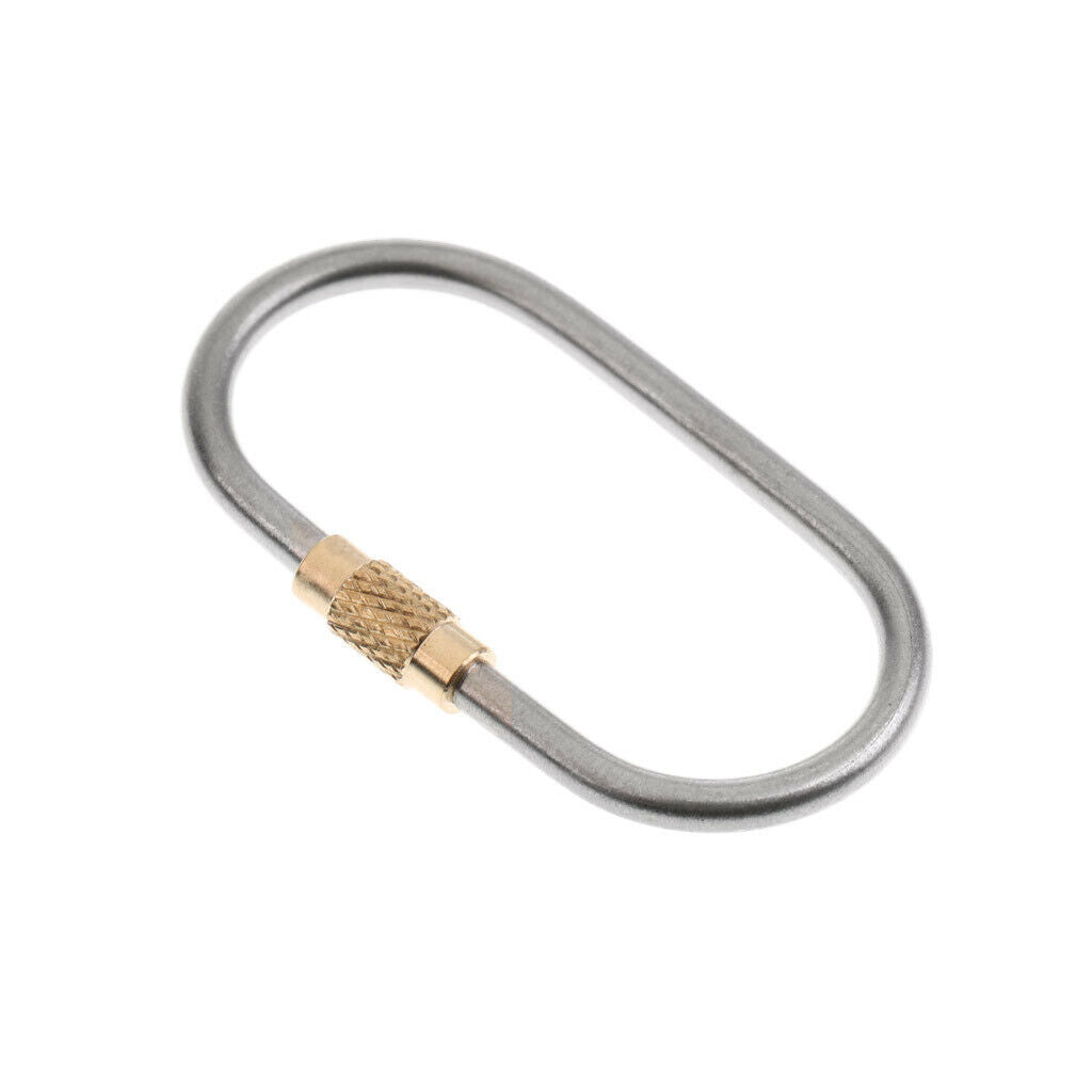 Small Screw Lock Carabiner Camping Climbing Hiking Backpack Key Chain Hook