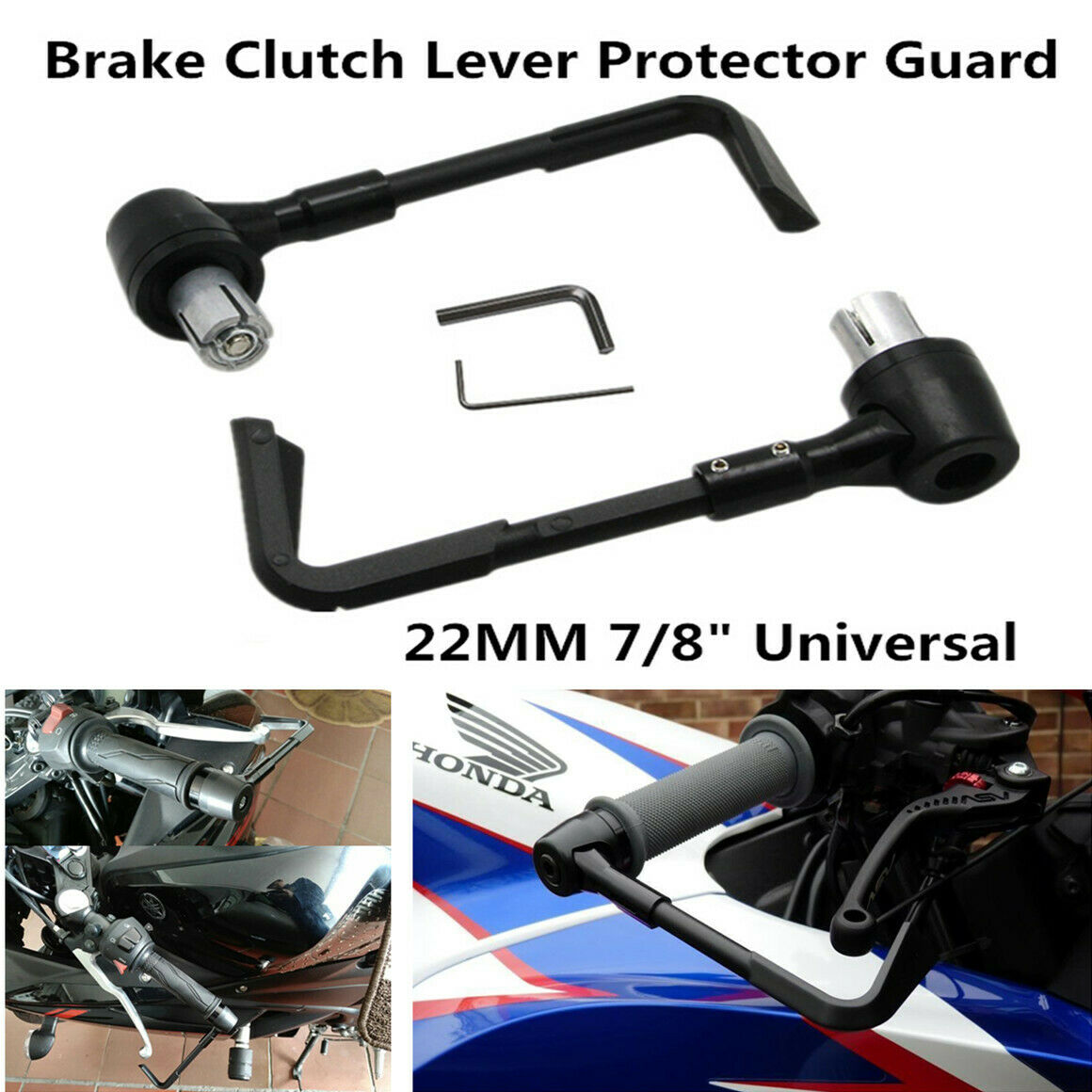 22mm Motorbike ATV UTV Brake Clutch Lever Protector Guard Hand Guards Universal