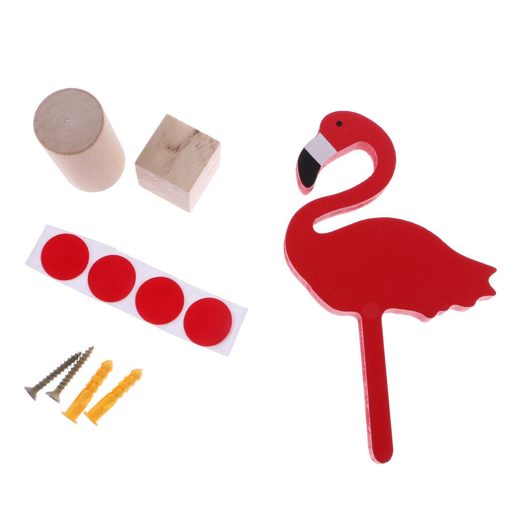 Cute Red Flamingo Hanger Clothes Hook Holder Childrens Kids Room Wall Decor