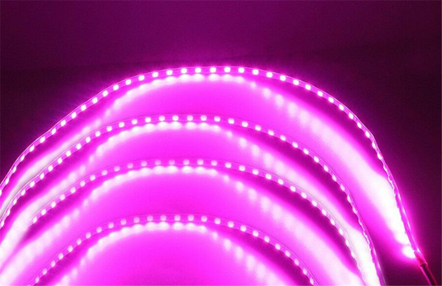 Car Underbody Flexible LED Light Strip 2*90cm+2*135cm Pink with Purple LED Color