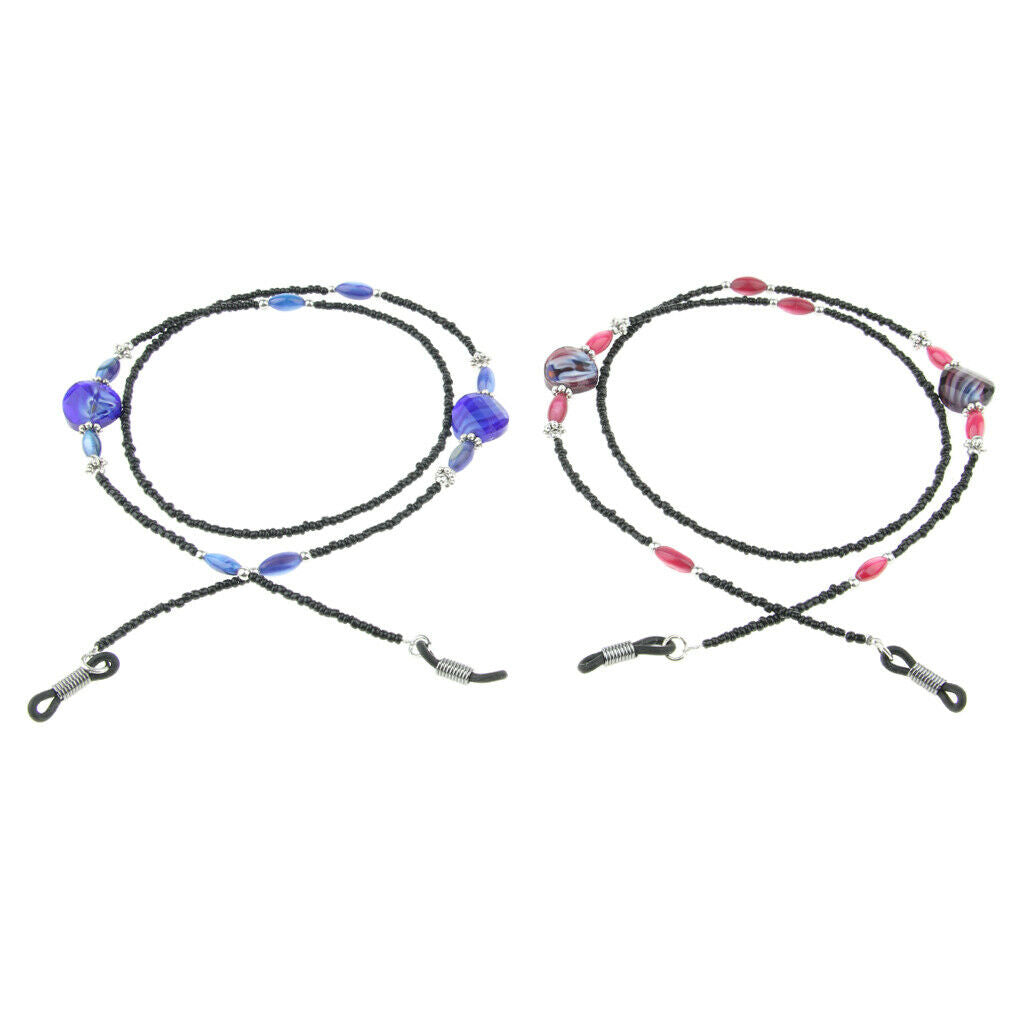 2 Pieces Anti-Slip Eyeglasses Chain Rope Spectacles Cord Retainer Strap