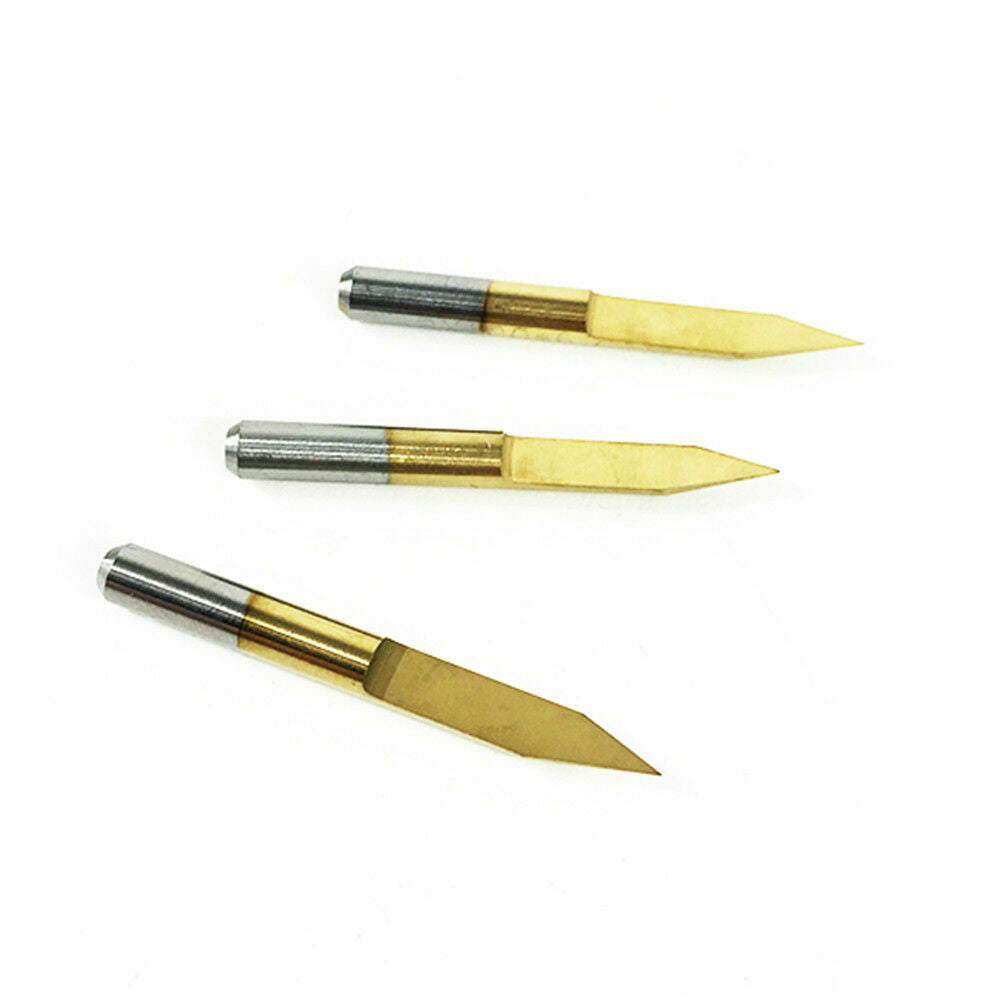 10pcs Titanium Coated Carbide PCB Engraving CNC Bit Router Tool 90 Degree 0.1mm