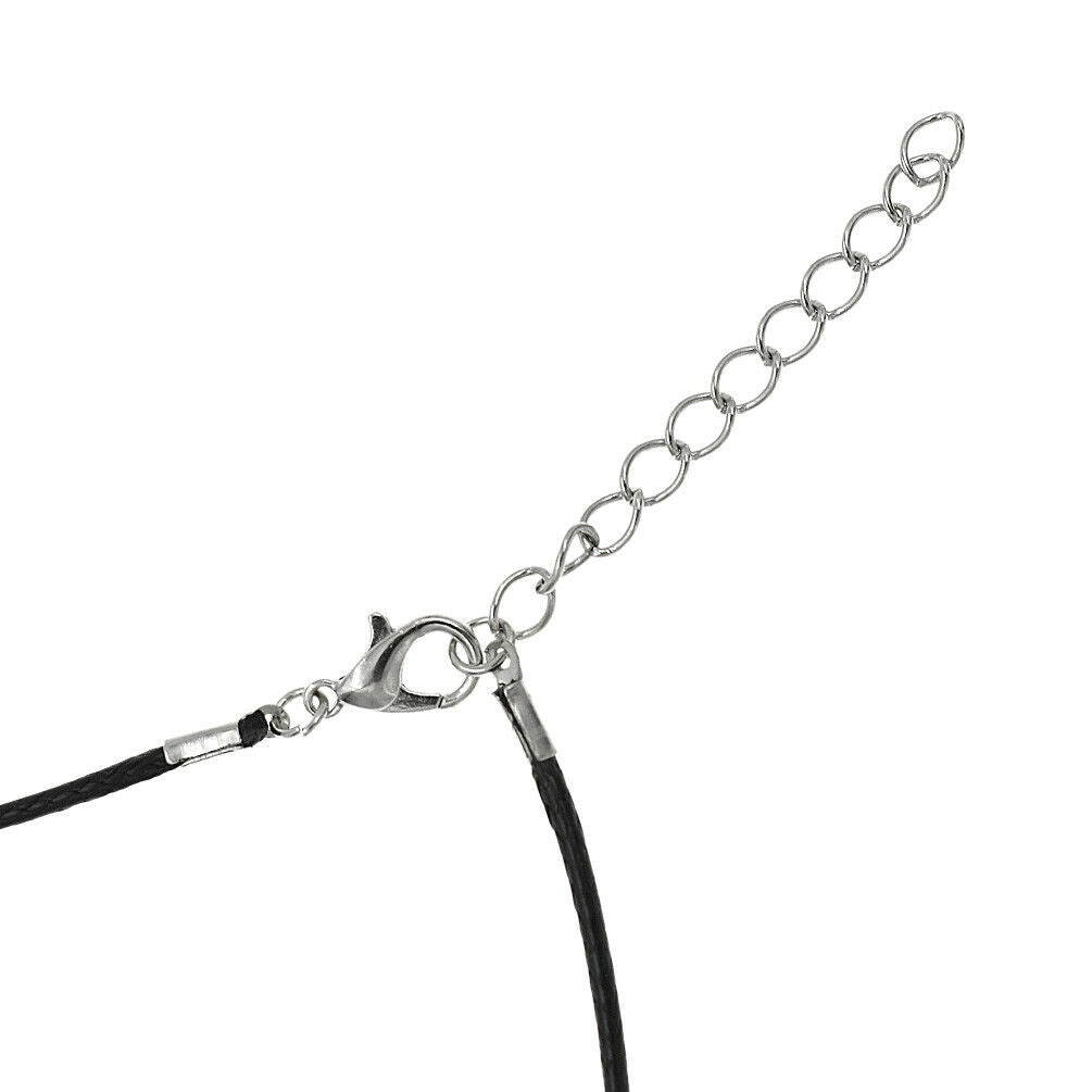 Viking Punk Men Norse Necklace Amulet Wolf Head Rope Chain Retro Pendant Jewelry