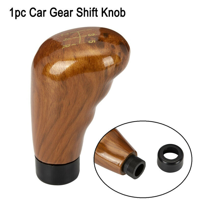 5 Speed Manual Transmission Wood Style Gear Shift Knob Shifter Universal For Car