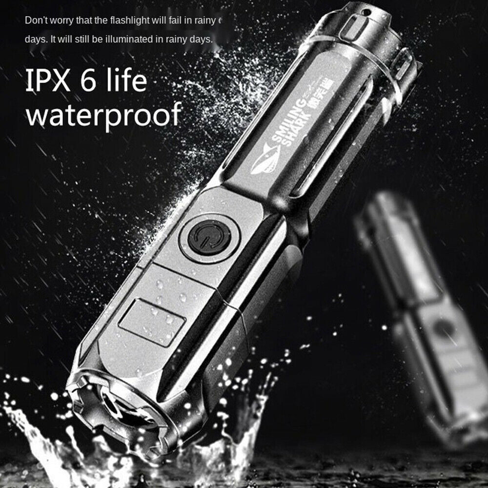 Portable Super Bright Torch Led Flashlight Rechargeable Zoomable light Camping