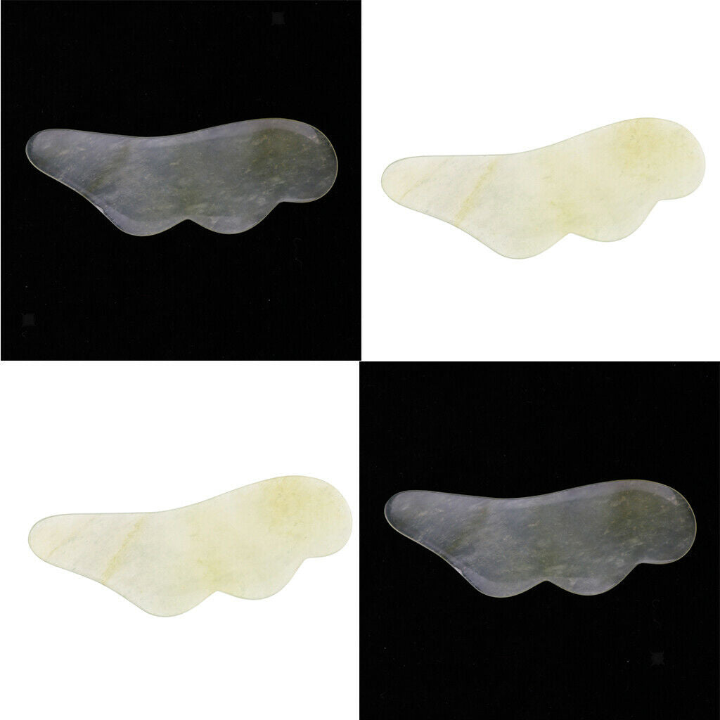 2x Natural Hsiuyen Jade GuaSha Scraping Massage Boards for SPA Acupuncture