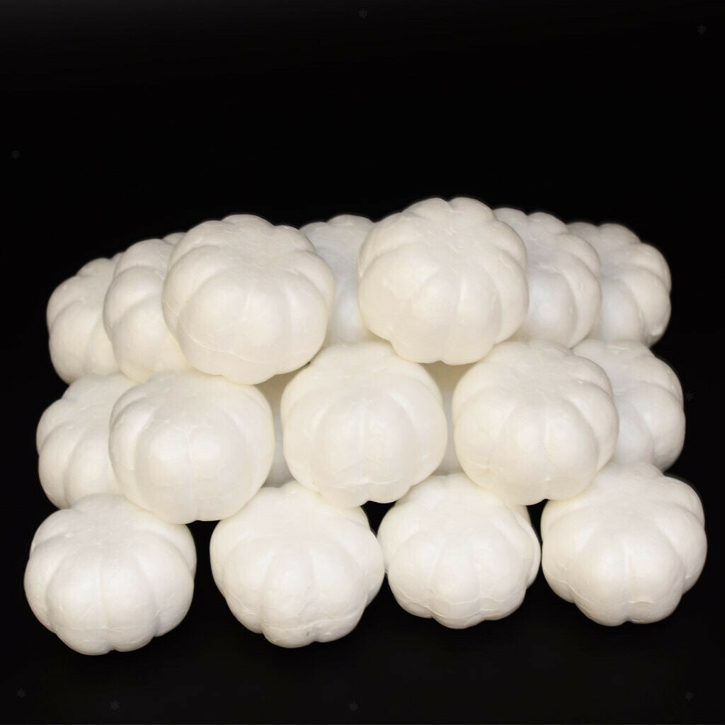 20x Halloween Pumpkin Polystyrene Foam Oraments DIY Handmade Materials