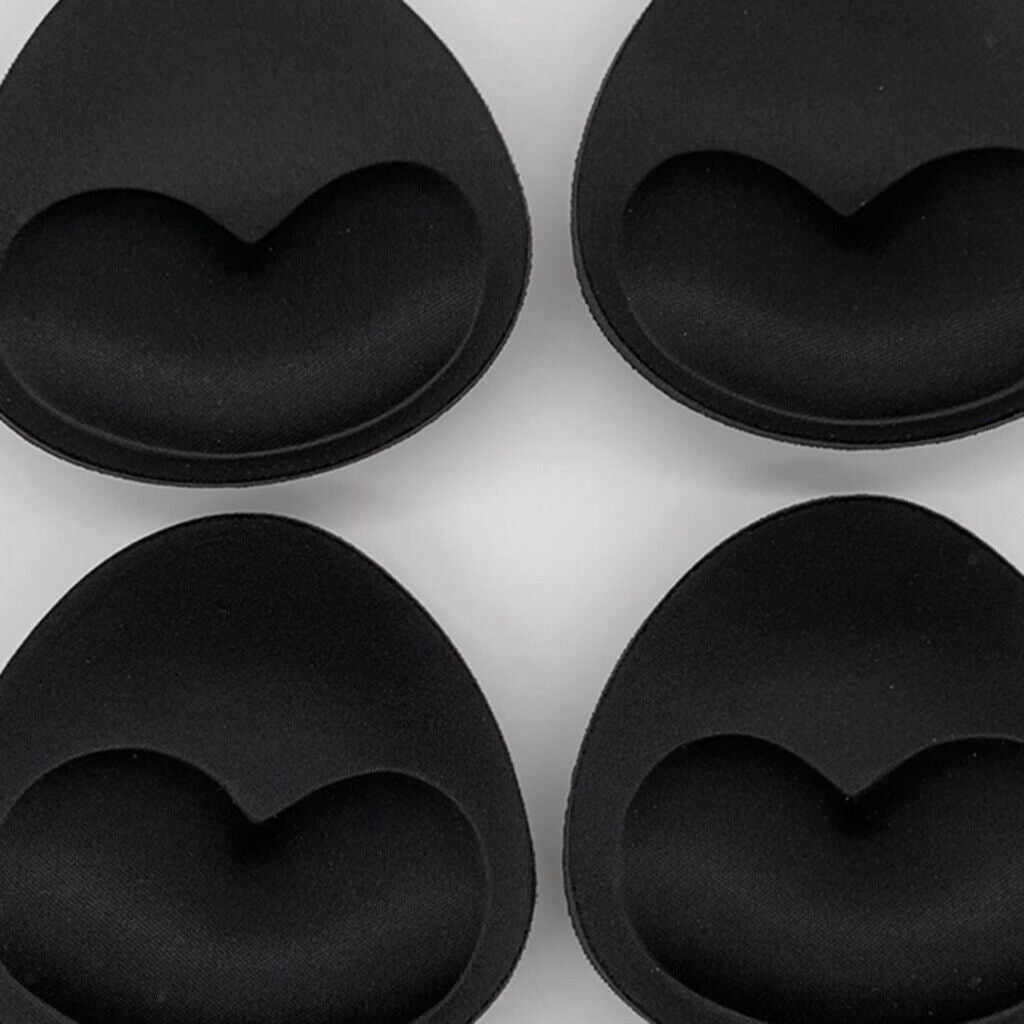 2X 2 Pairs Female Bra Pad Inserts Push Up Sponge for Swimwear Sportwear Black