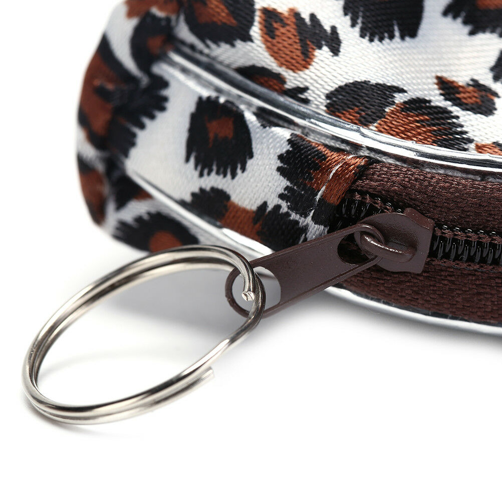2Pcs Women Leopard Mini Wallet Card Holder Zip Coin Purse Clutch Handba  DDBDAU