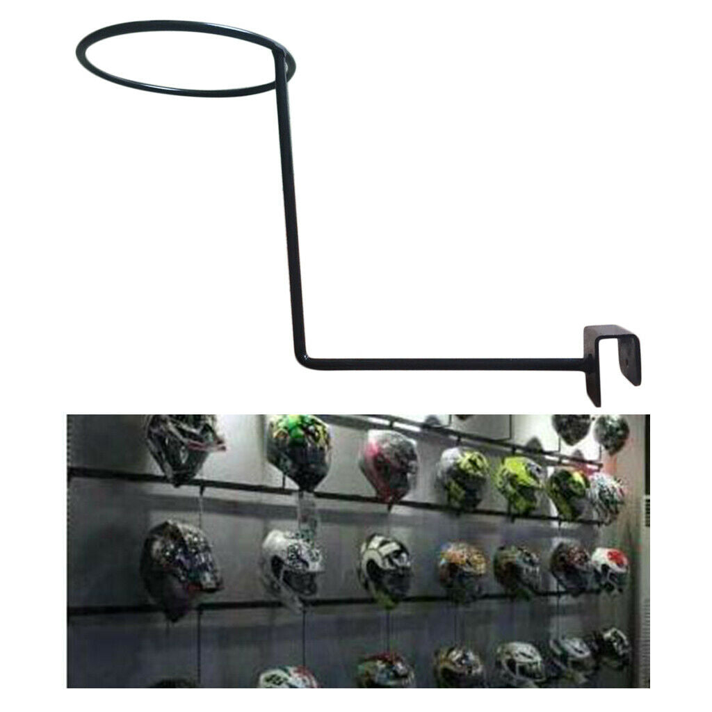 Motorcycle Helmet Holder Jacket Coat Storage Shelf Wall Hanger Metal Wall