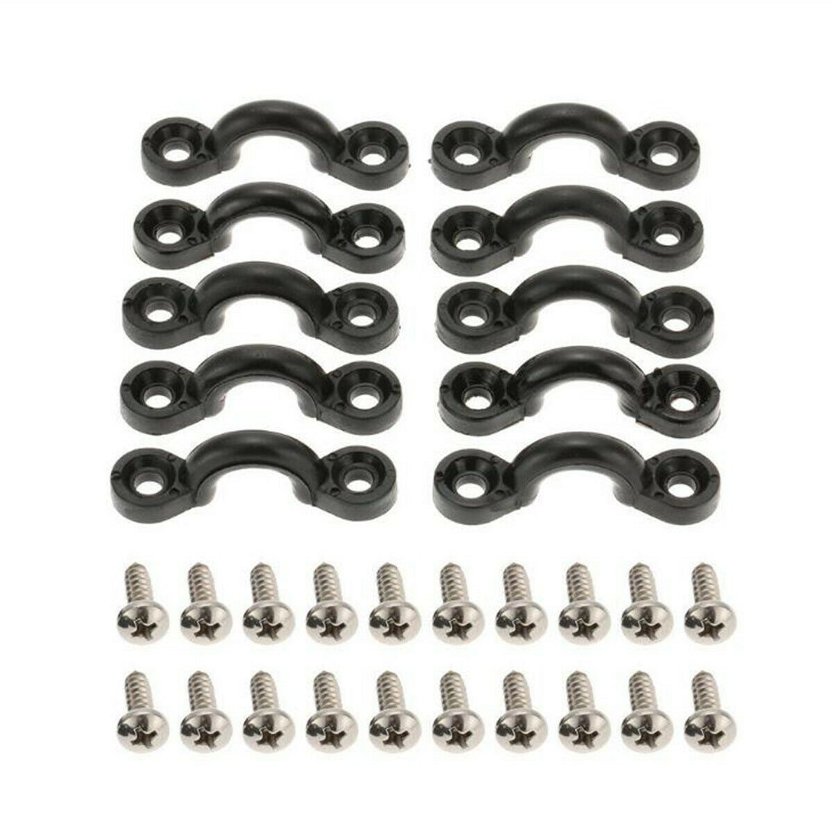 For Kayaks Canoe C Buckle Set With 20 Screws Equipment Pad Eye Nylon Deck Loop