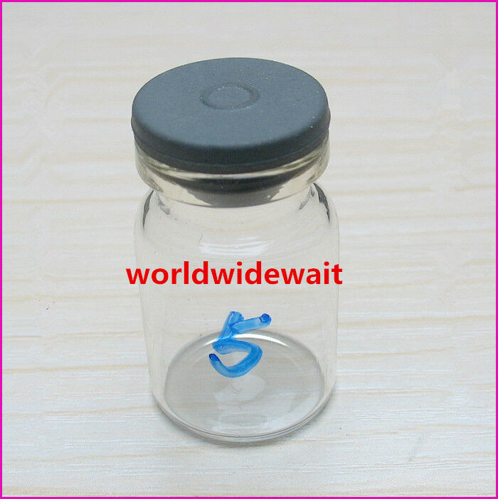 50Lots Heat Resistance Transparent Glass Bottles 5Ml With Butyl Rubber Stopper